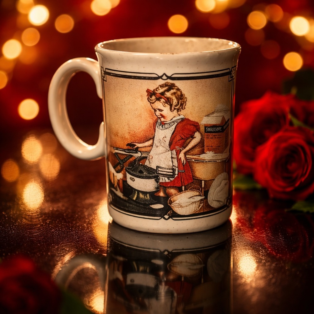 Watkins 1939 Vintage Style Ceramic Mug with  Shredsope Design Made in England